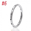 925 Sterling Silver Droplets Ring with Clear CZ