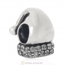 925 Sterling Silver Santa Claus Hat Charm Bead