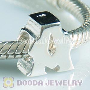 Letter A Charms European Style Sterling Silver Beads