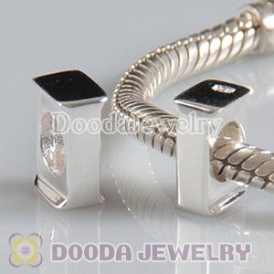 Letter I Charms European Style Sterling Silver Beads