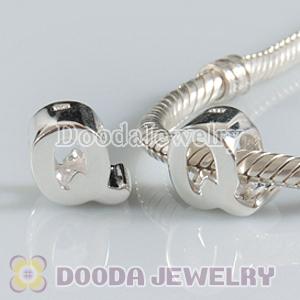 Letter Q Charms European Style Sterling Silver Beads
