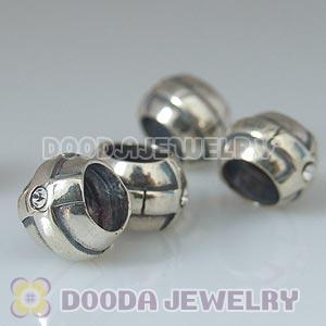 925 Sterling Silver European Cross Charms with stone