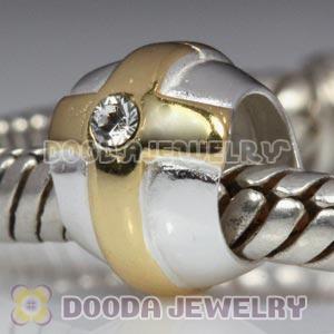 Gold Plated Cross with stone European Style Silver Beads