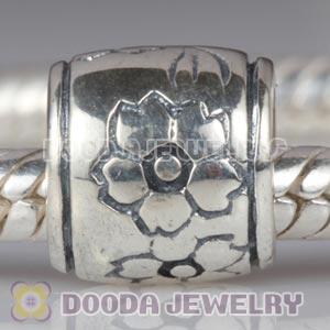 925 Sterling Silver European style charms with flower beads