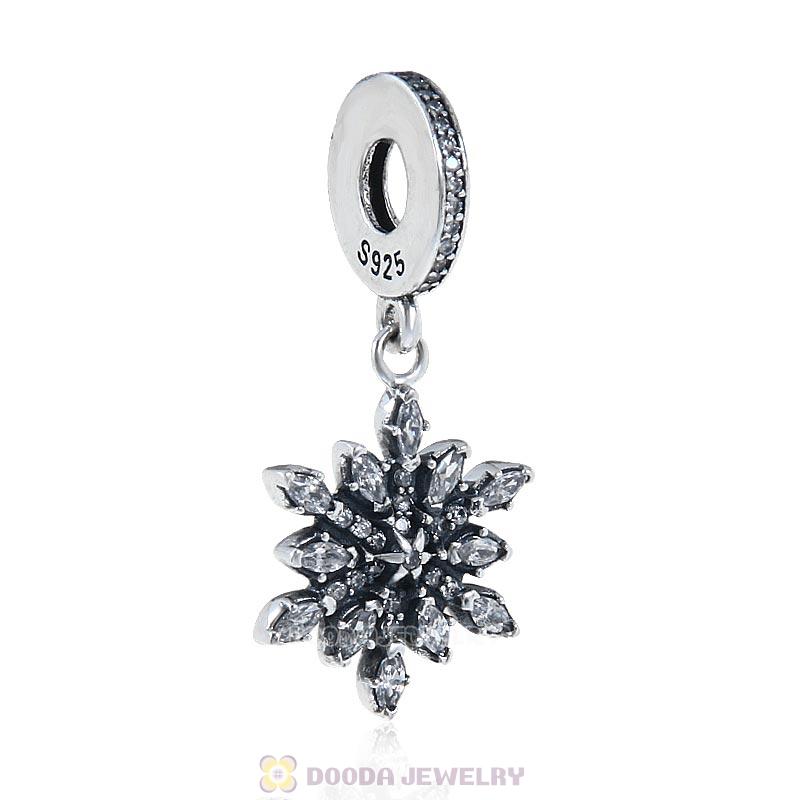 Winter Snowflake Charms with Clear Cz