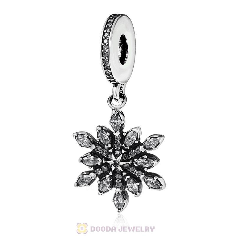 Winter Snowflake Charms with Clear Cz