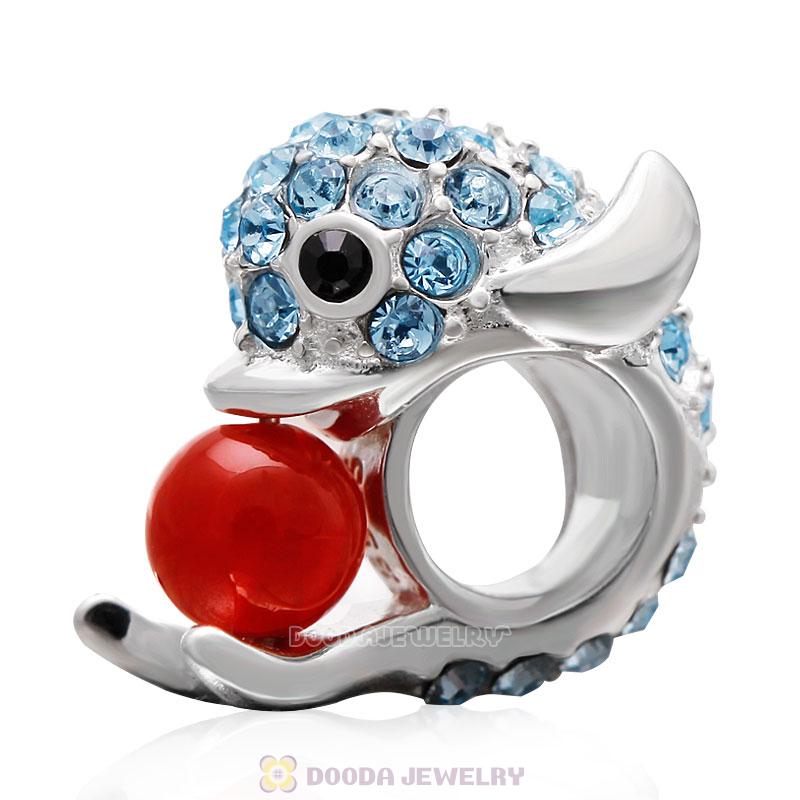 Playful Dolphin Hold Ball Charm