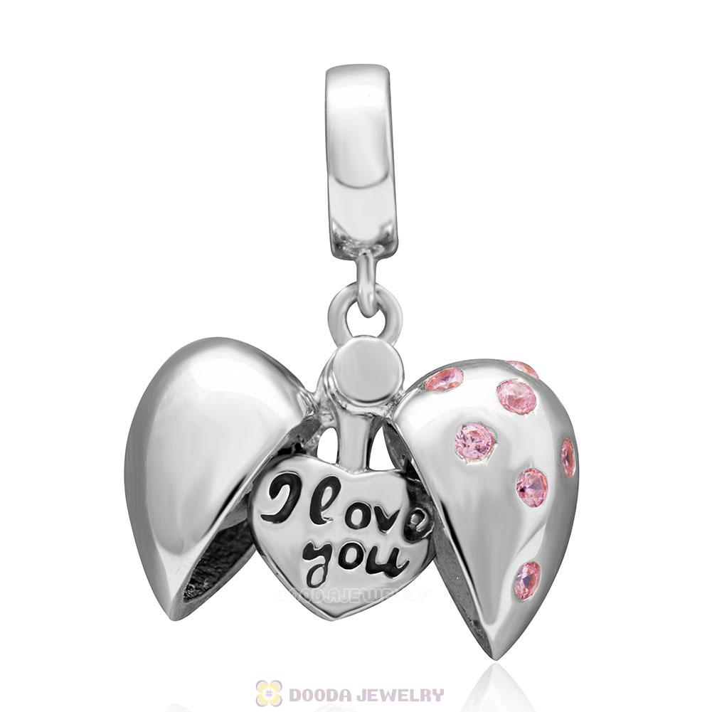 I Love You Heart Pendant Charm