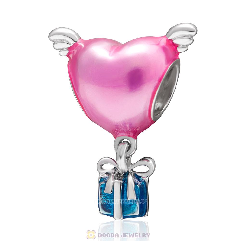 Heart with Wings Enamel Charms