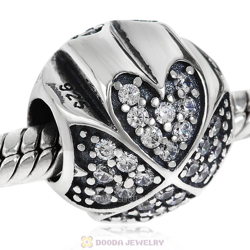 Clear Cubic Zirconia Clover Charm