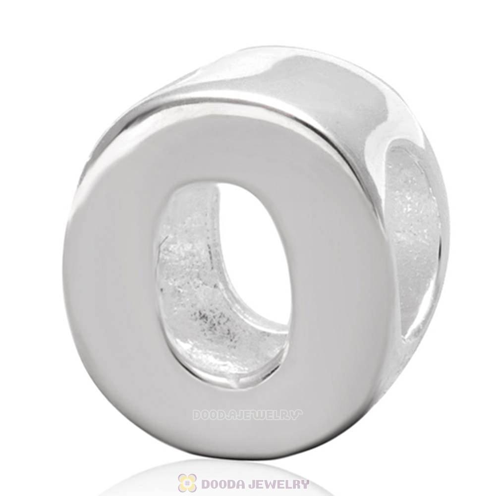 Letter O Beads 925 Sterling Silver Charms