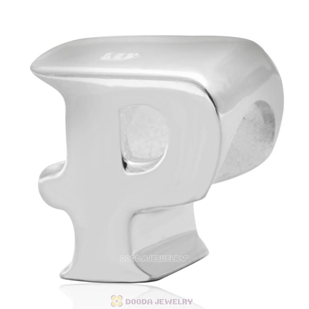 Letter P Beads 925 Sterling Silver Charms