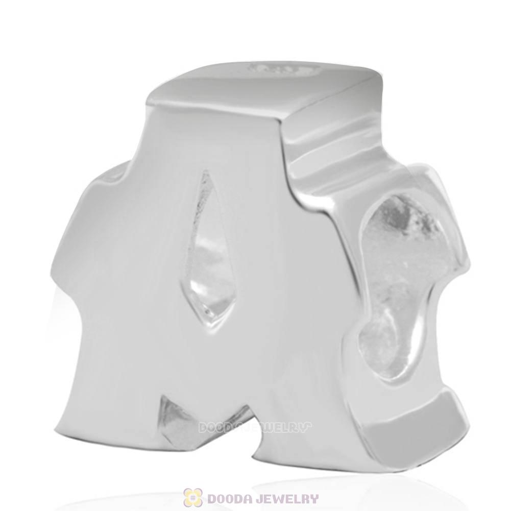 Letter A Beads 925 Sterling Silver Charms