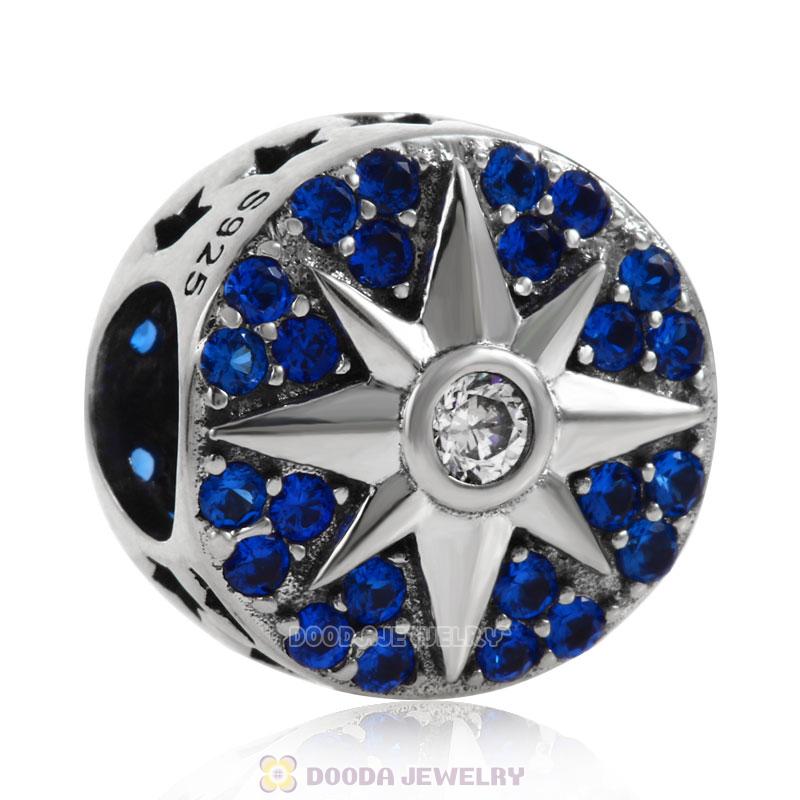 My Star Charm Bead with Blue CZ