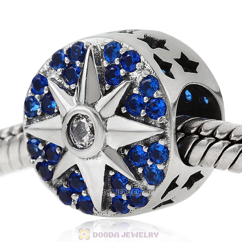 My Star Charm Bead with Blue CZ