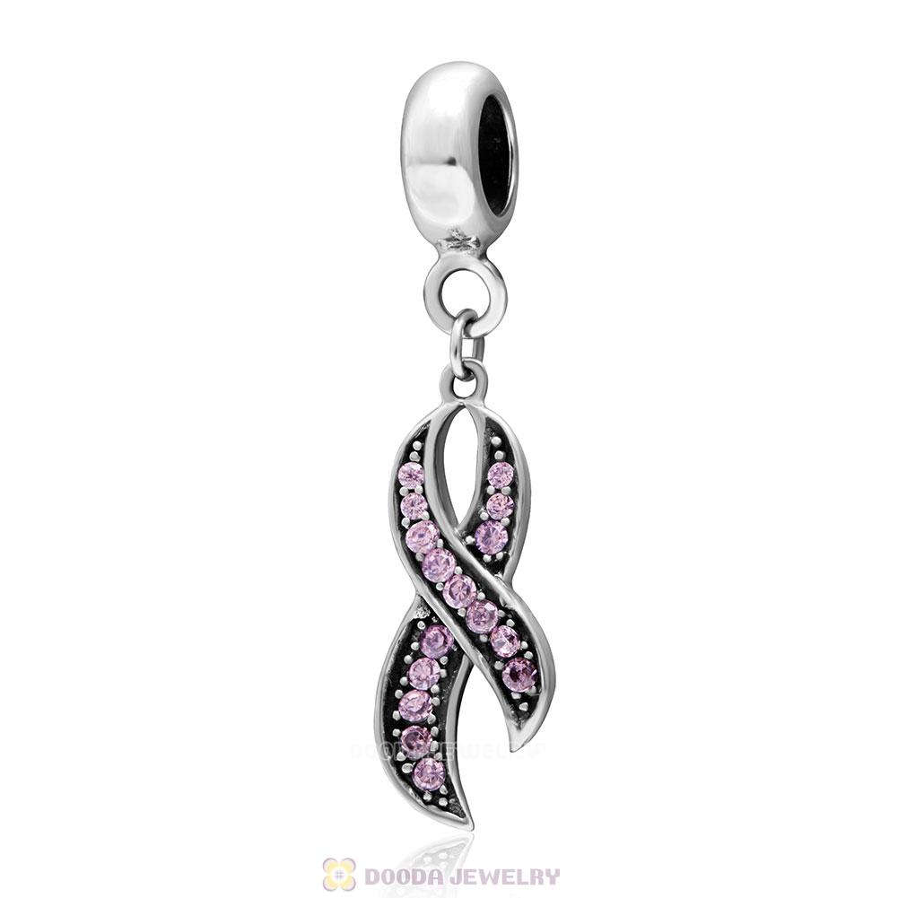 Breast Cancer Pink Ribbon Charms
