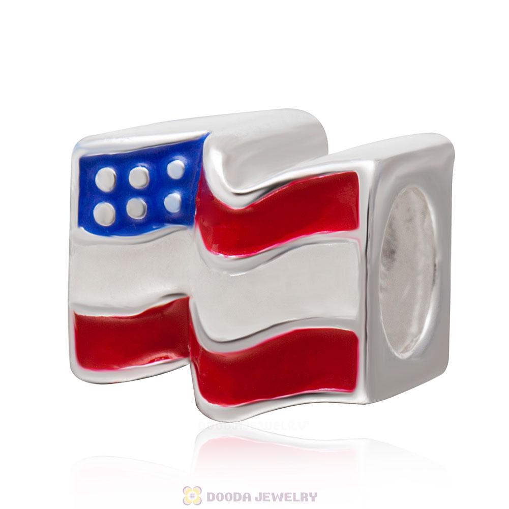 Enamel American Flag Charm