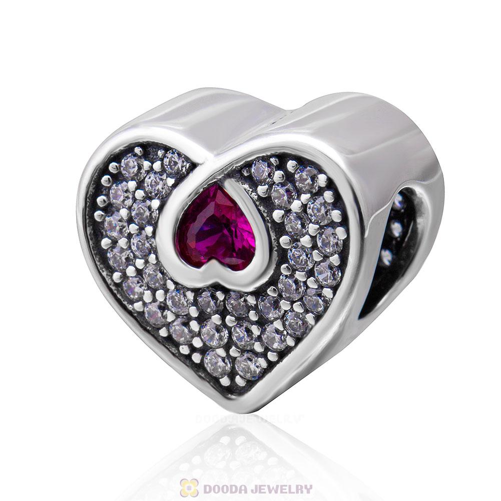 Heart and Love Cubic Zirconia Charms