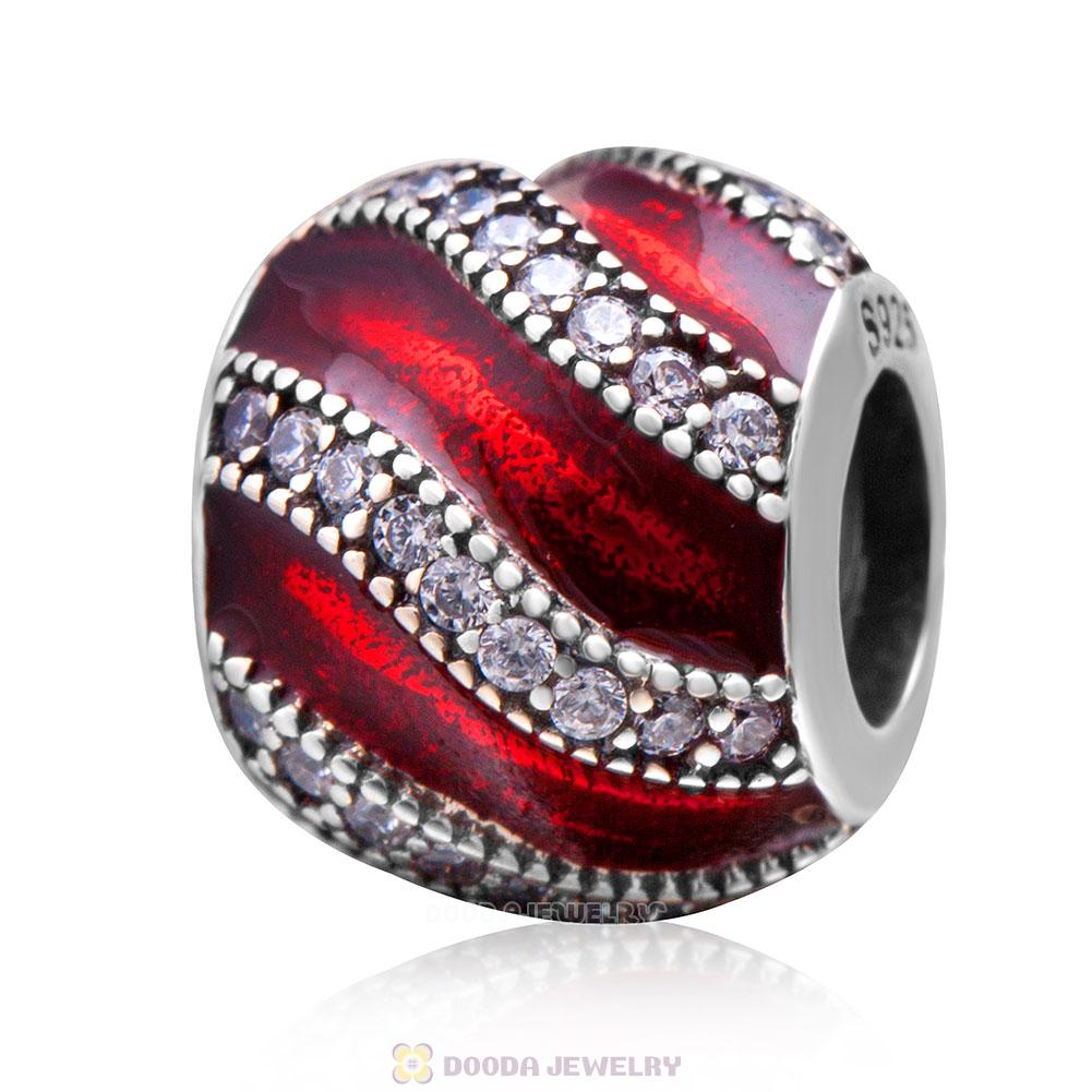 Adornment Translucent Red Enamel Charm