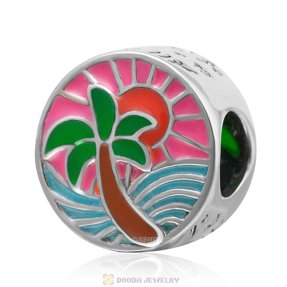 Tropical Sunset Charm Mixed Enamel Beads