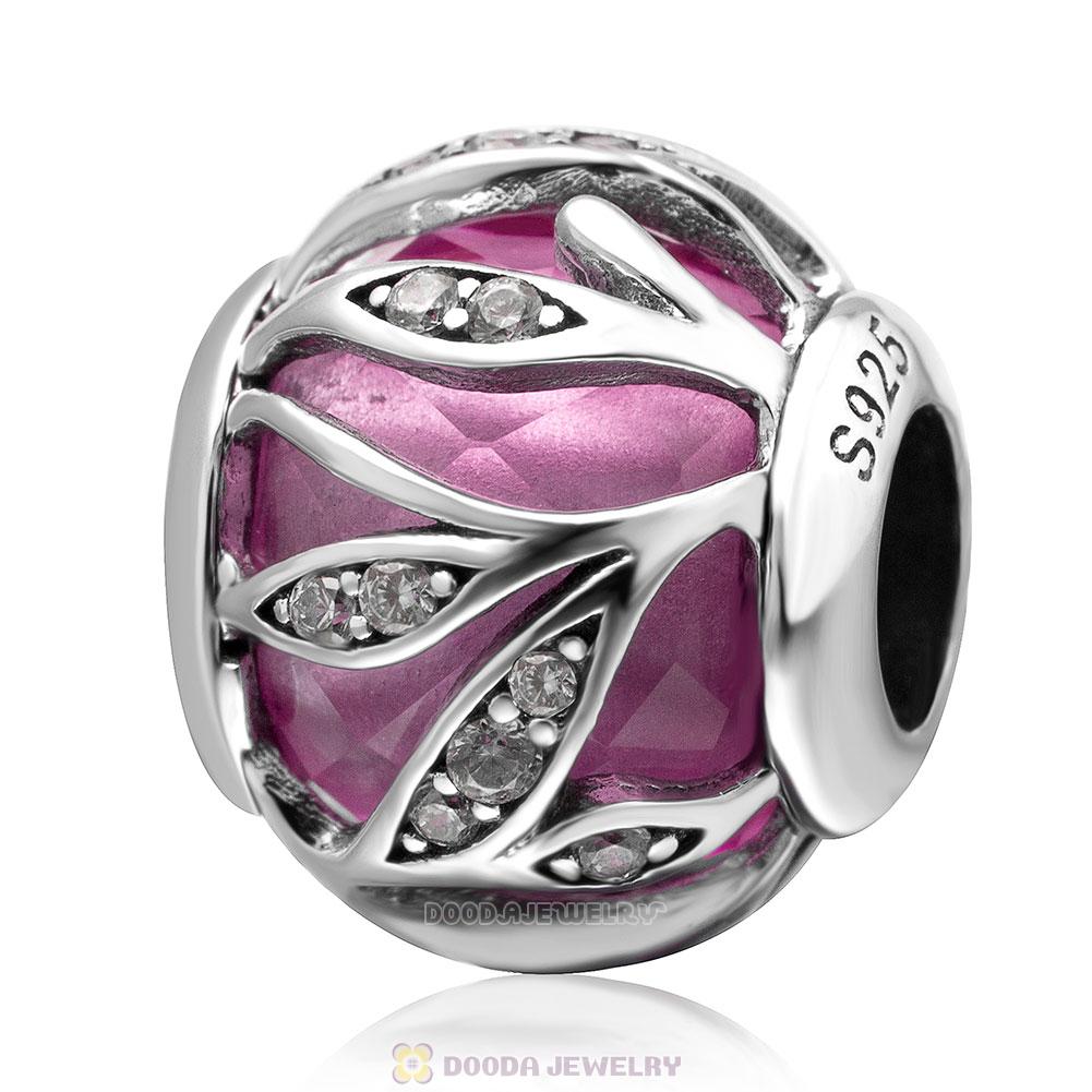 Pink Nature's Radiance Charm Clear CZ