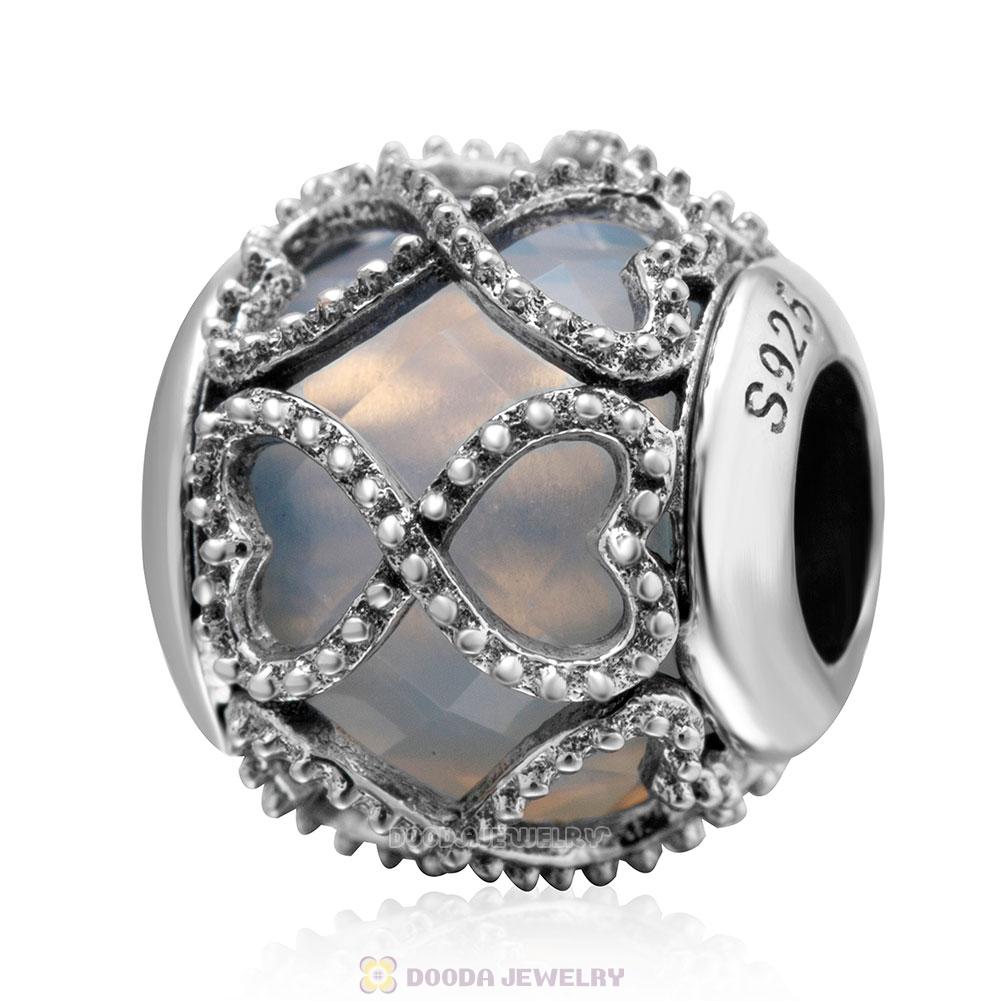 Love to Love Charm White Rhinestones