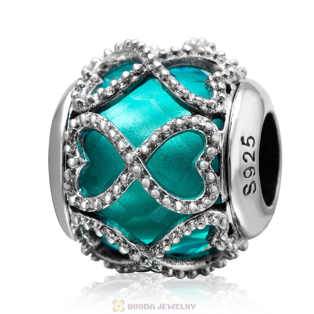 Love to Love Charm Blue Zircon Rhinestones