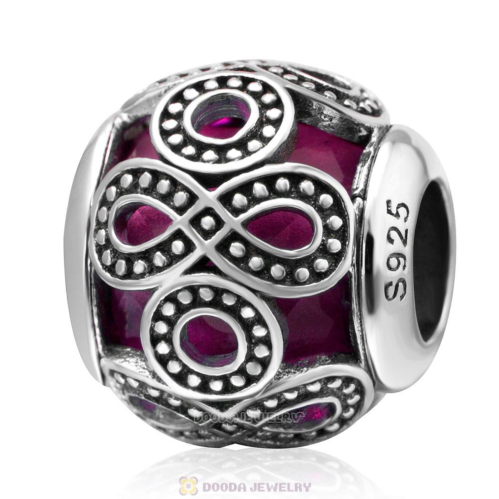 Infinite Love Charm Rose Rhinestones