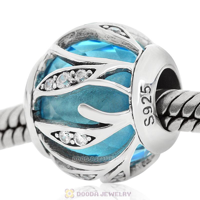 Lt Blue Nature's Radiance Charm Clear CZ
