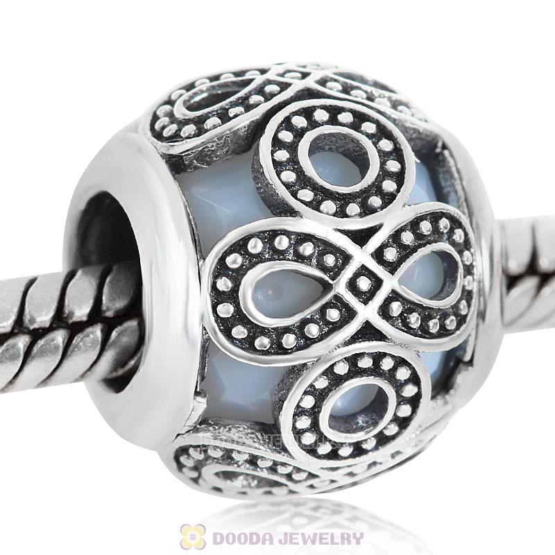 Infinite Love Charm White Rhinestones