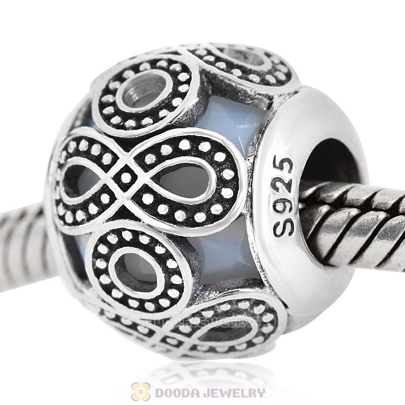 Infinite Love Charm White Rhinestones