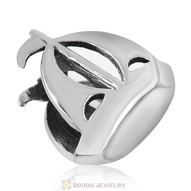 925 Sterling Silver Sailing Boat Charm Bead 