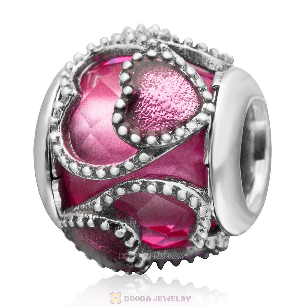 Love with Small Love Together Charm Rose Rhinestones