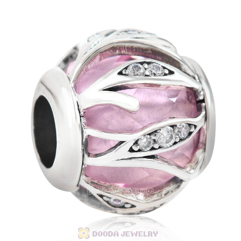 Pink Nature's Radiance Charm Clear CZ