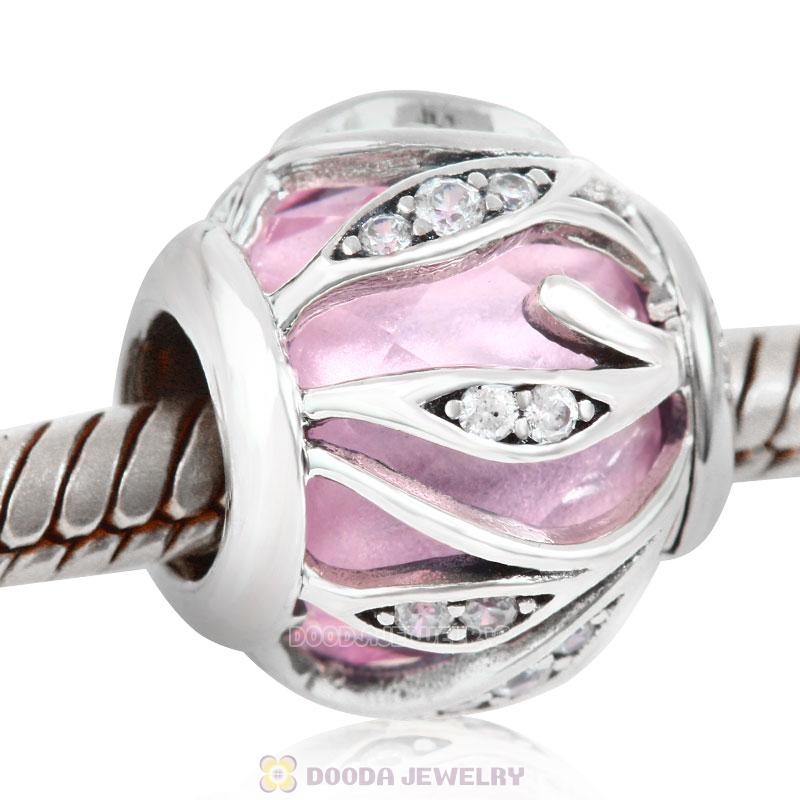Pink Nature's Radiance Charm Clear CZ