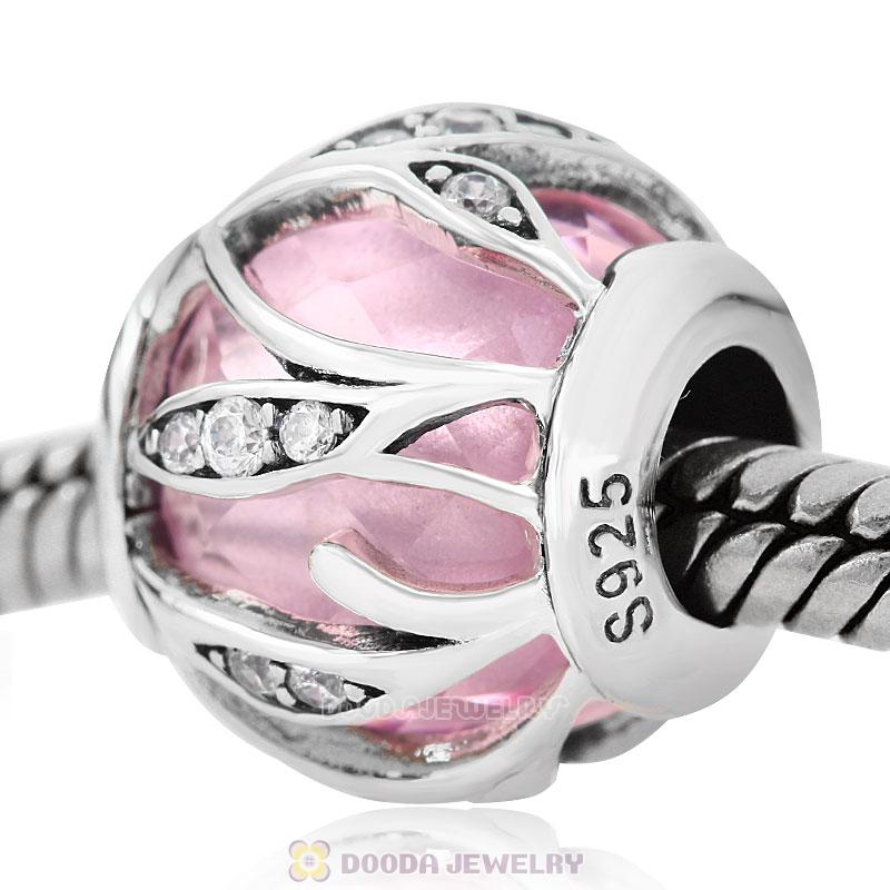 Pink Nature's Radiance Charm Clear CZ