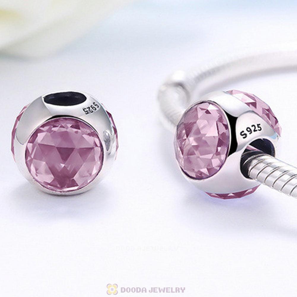 Pink Faceted Crystal Bead