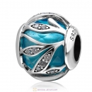 Lt Blue Nature's Radiance Charm Clear CZ