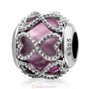 Love to Love Charm Pink Rhinestones