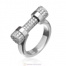 Gun Black Sterling Silver Cubic Zirconia Ring