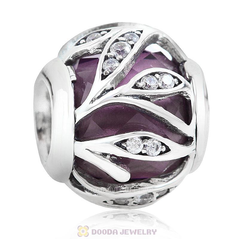 Lt Purple Nature's Radiance Charm Clear CZ