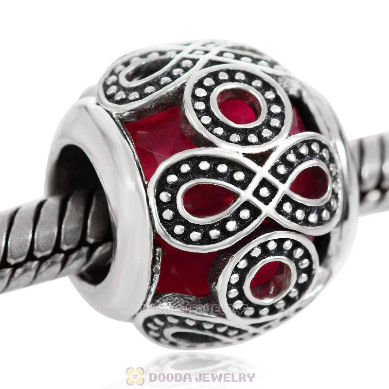 Infinite Love Charm Rose Rhinestones