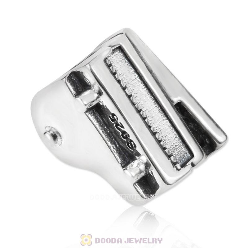 Music Piano Charm with Clear Austrian Crystal