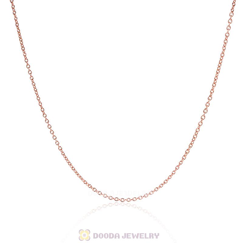Rose Gold Basic Necklace for European Charms