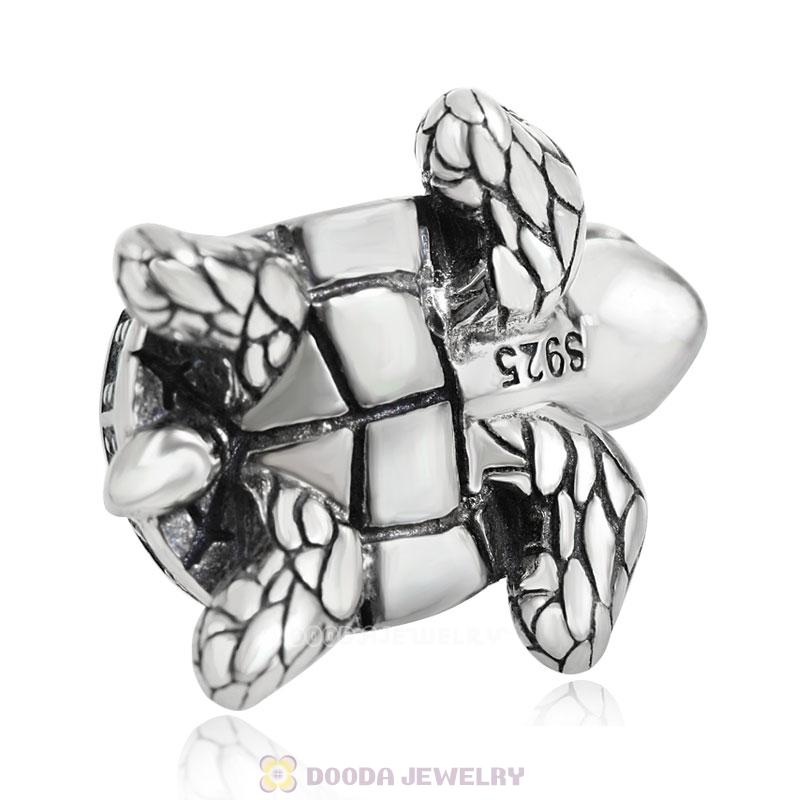 Sea Turtle Charm with Green Enamel