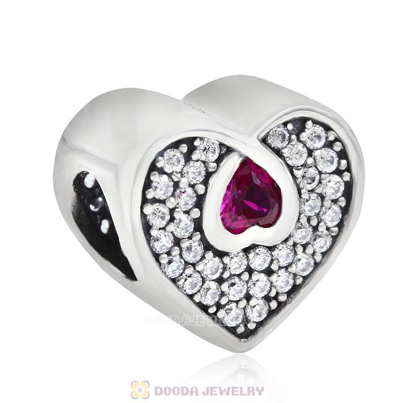 Heart and Love Cubic Zirconia Charms