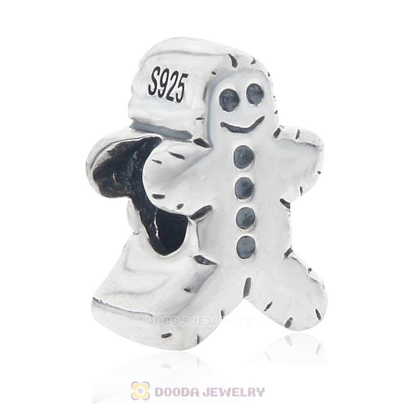 Christmas Gingerbread Man Beads fit European Lovecharmlinks Charm Bracelet