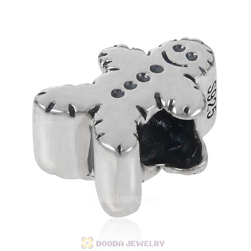 Christmas Gingerbread Man Beads fit European Lovecharmlinks Charm Bracelet