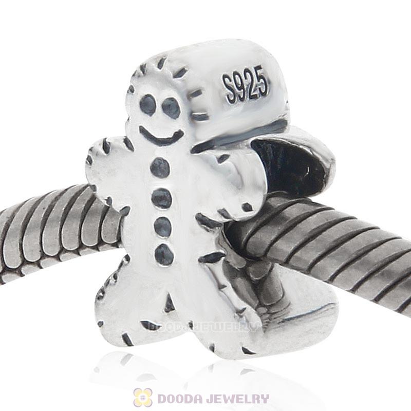 Christmas Gingerbread Man Beads fit European Lovecharmlinks Charm Bracelet