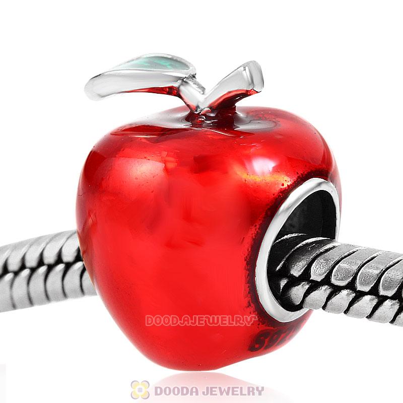 Red Apple Charm Bead